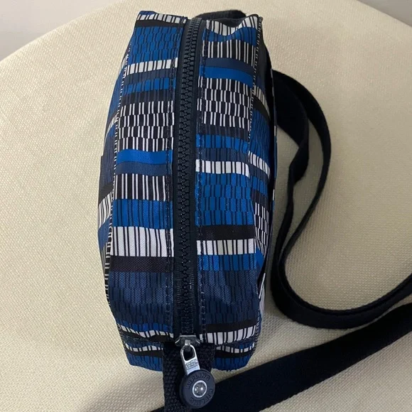 Kipling Dee Mini Crossbody Camera Bag Black/BlueWhite/Stripes - Picture 5 of 13
